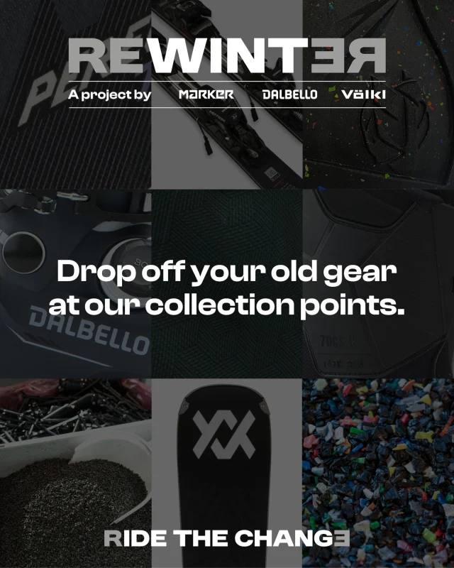 Progetto LifeRewinter riciclo sci, scarponi, attacchi sci