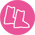 Ski boots pink icon