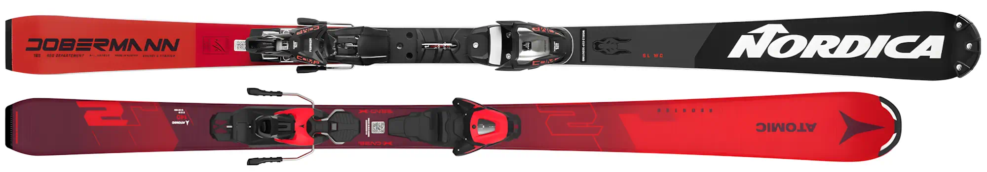 Sci Kids 70-140 cm - Nordica Dobermann Jr, Atomic Redster J2