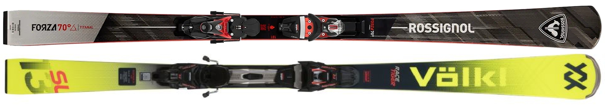 Sci Platinum - Rossignol Forza 70, Volkl Racetiger SL
