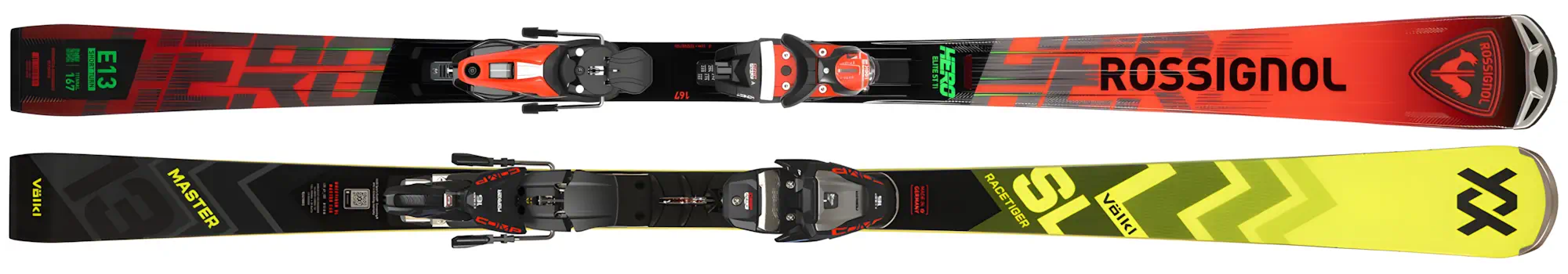 Sci Diamond - Rossignol Hero Elite ST, Volkl Racetiger SL