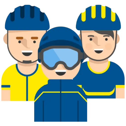 Skier & cyclist icon