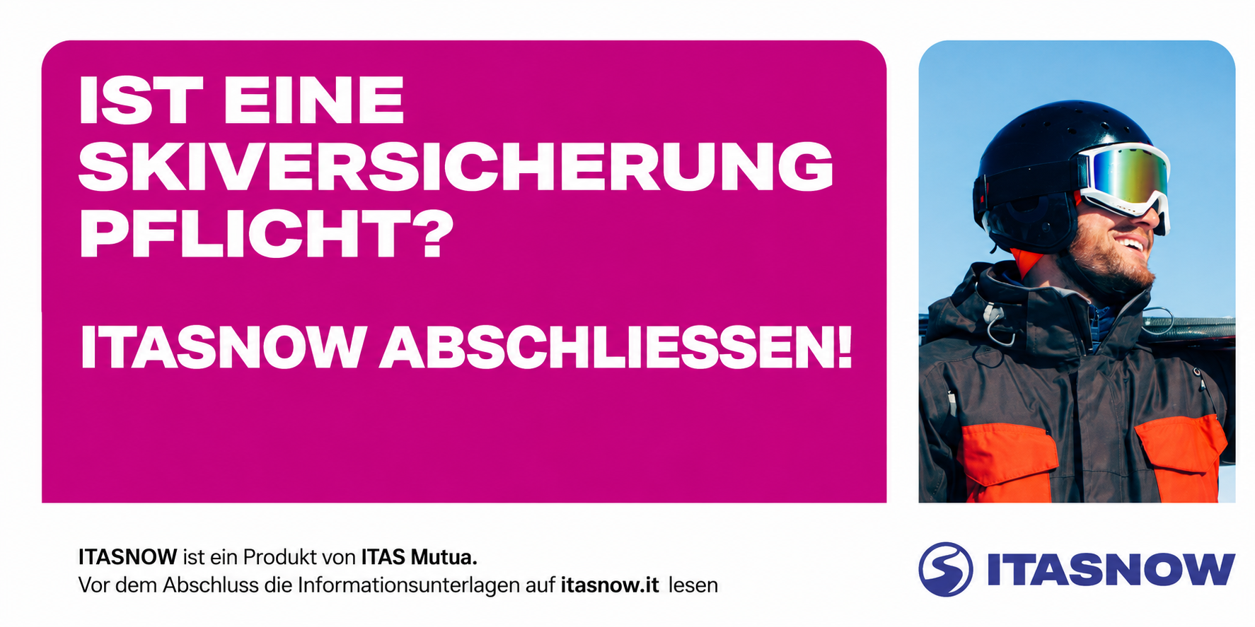 ITASnow Werbebanner auf Italienisch