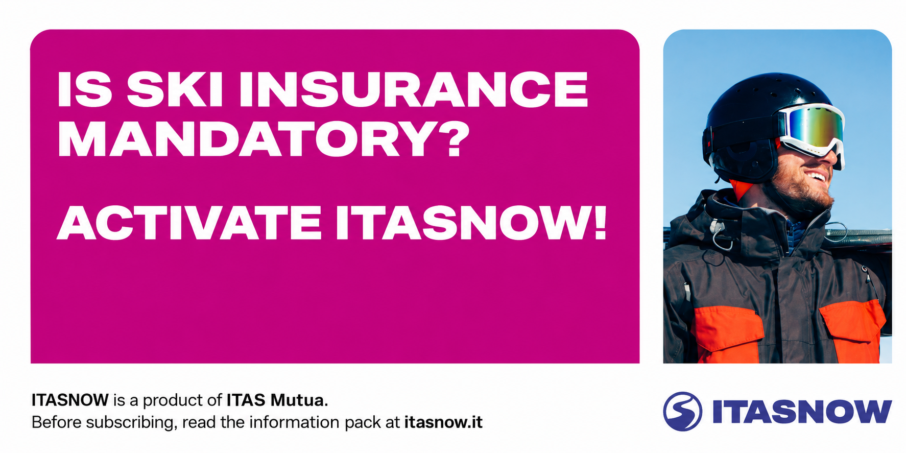 ITASnow promotional banner in Italian
