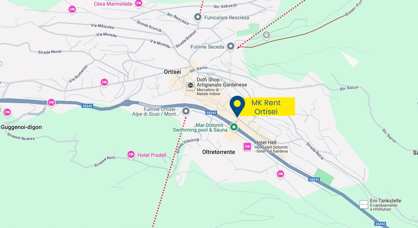 Karte von MK Rent Ortisei
