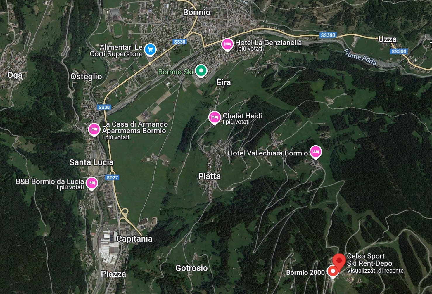 Mappa Celso Sport (Bormio 2000 Contea)