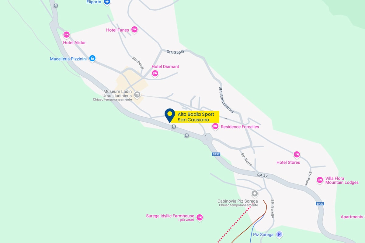 Mappa Alta Badia Sport - Shop & Rental (San Cassiano)