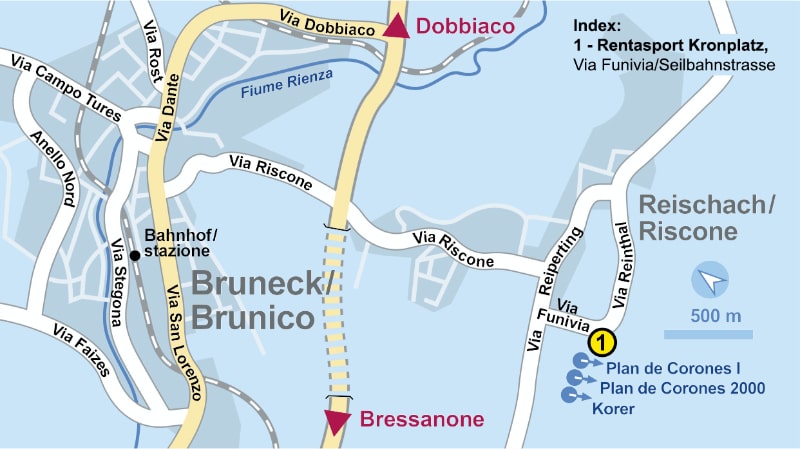 Mappa Rentasport Kronplatz