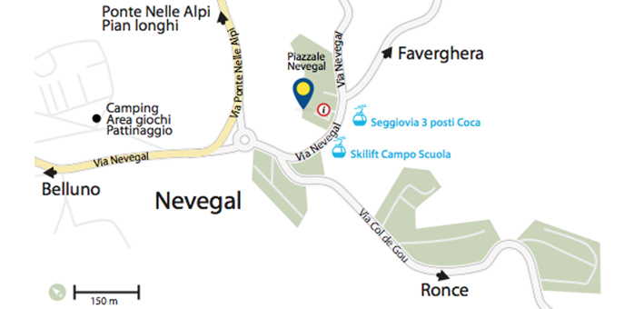 Karte von Rent and Go Nevegal - Slalom Ski Service
