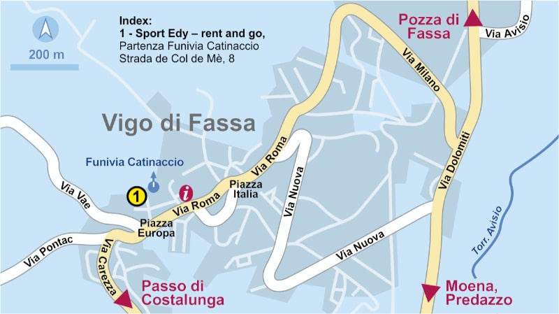 Map of Rent and Go Sport Edy (Vigo di Fassa)
