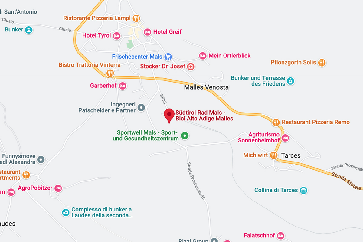 Map of Sportservice | Bici Alto Adige - Mals | Malles