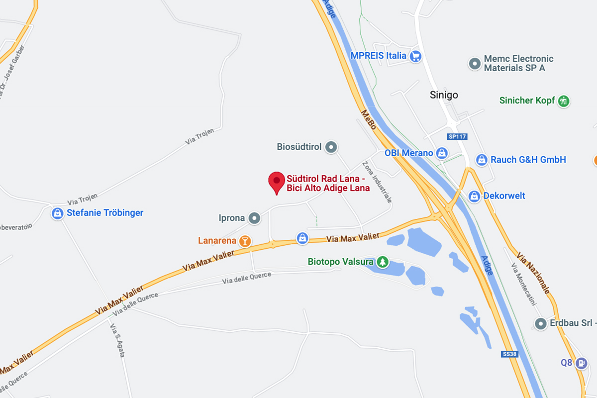 Map of Sportservice | Bici Alto Adige - Lana | Eurocenter